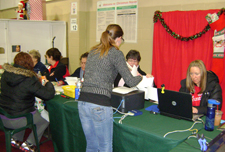Check-in area